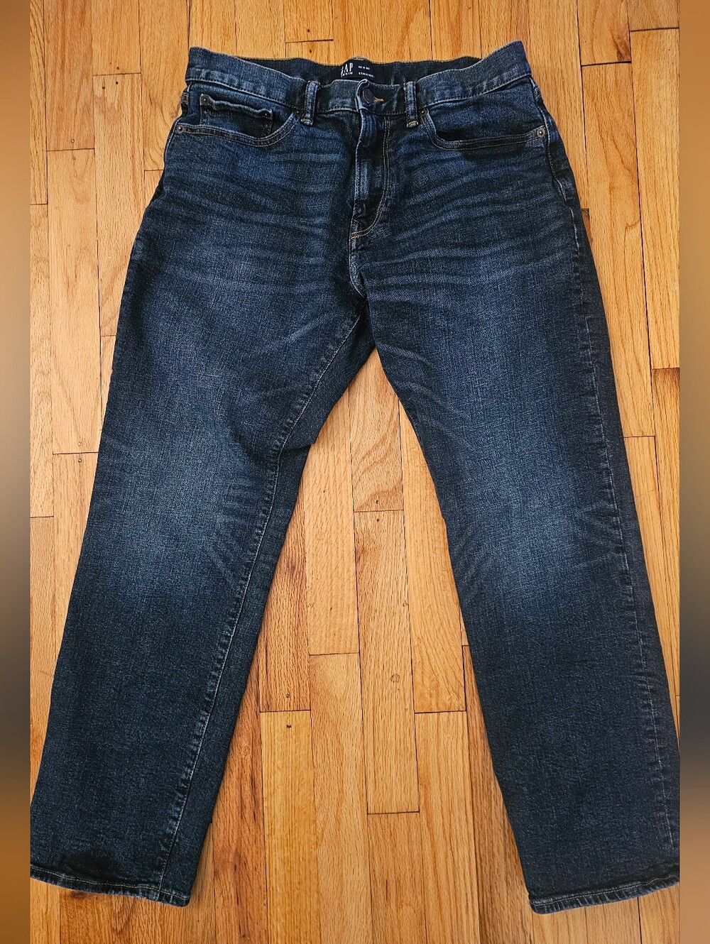 GAP Men's Straight Jeans in Dark Indigo